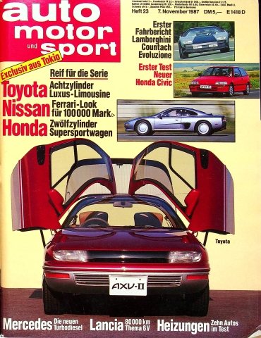 Deckblatt Auto Motor und Sport (23/1987)